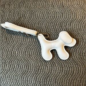 Cream Dog-Shaped Keychain/Purse Charm